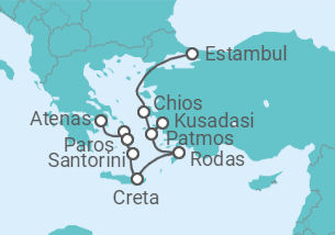 Itinerario del Crucero Intensivo en Grecia  - Azamara