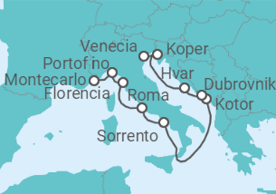 Itinerario del Crucero Lo mejor del Mediterráneo - Azamara