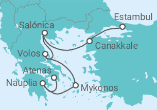 Itinerario del Crucero Grecia y Turquía - Azamara