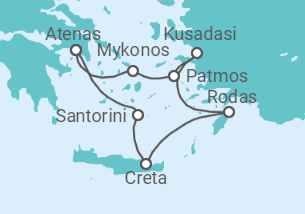 Itinerario del Crucero Grecia, Turquía - Azamara