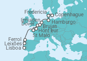 Itinerario del Crucero Rumbo al Norte de Europa - Azamara