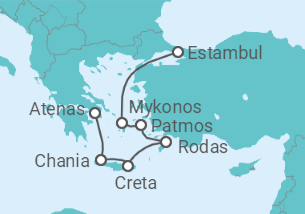 Itinerario del Crucero Grecia y Turquía - Azamara