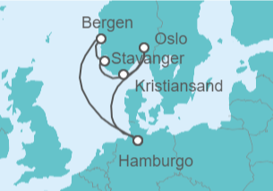 Itinerario del Crucero Fiordos Noruegos - MSC Cruceros