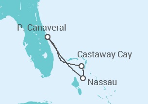 Itinerario del Crucero Estados Unidos (EE.UU.) - Disney Cruise Line