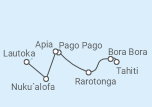 Itinerario del Crucero Segmento vuelta al mundo: de Papeete a Lautoka - Silversea