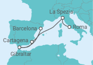 Itinerario del Crucero El Mediterráneo con Eclipse Solar Total - Princess Cruises