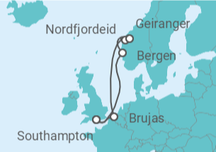 Itinerario del Crucero Bélgica y Noruega - Celebrity Cruises