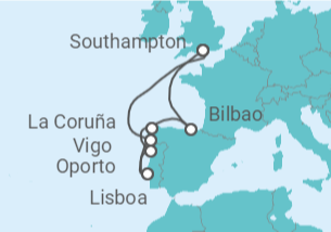 Itinerario del Crucero España y Portugal - Celebrity Cruises