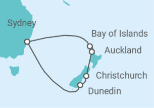Itinerario del Crucero Nueva Zelanda - Celebrity Cruises
