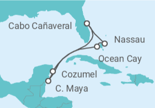 Itinerario del Crucero Bahamas, México - MSC Cruceros