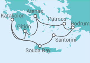 Itinerario del Crucero Cuna de la civilización occidental - Silversea