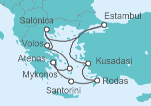 Itinerario del Crucero La belleza de las paradisíacas islas griegas - Silversea