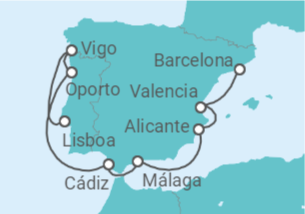 Itinerario del Crucero La colorida capital de Portugal - Silversea