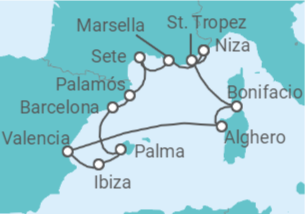 Itinerario del Crucero Deslumbrantes ciudades y paisajes isleños - Silversea