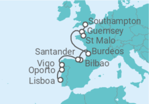 Itinerario del Crucero Célebres regiones vinícolas - Silversea