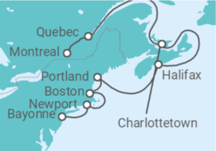 Itinerario del Crucero Canadá y Estados Unidos - Silversea