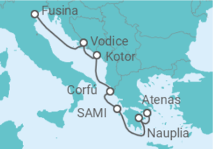 Itinerario del Crucero Montenegro, Grecia - Seabourn