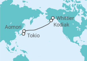 Itinerario del Crucero Japón y Alaska - Azamara