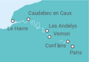 Itinerario del Crucero Romántico Sena: Historia, arte y delicias culinarias - Crucemundo