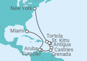 Itinerario del Crucero Encanto caribeño - Oceania Cruises