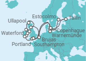 Itinerario del Crucero Búsqueda europea - Oceania Cruises