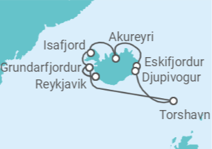 Itinerario del Crucero Revelación islandesa - Oceania Cruises