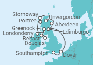 Itinerario del Crucero Descubriendo Escocia - Oceania Cruises