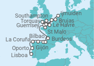 Itinerario del Crucero Viñedos y viñetas - Oceania Cruises