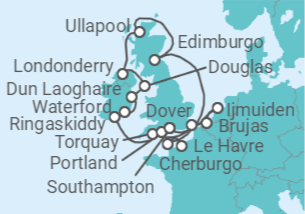 Itinerario del Crucero Descubriendo el Norte de Europa - Oceania Cruises