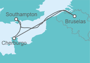 Itinerario del Crucero Mini Crucero: Normandía - Cunard