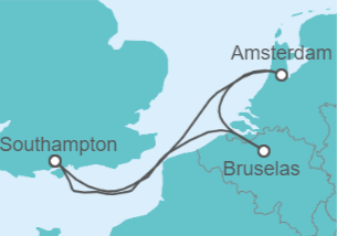 Itinerario del Crucero Zeebrugge y Ámsterdam - Cunard