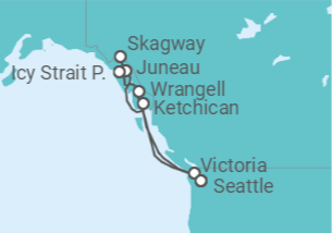 Itinerario del Crucero Vistas majestuosas y vida salvaje - Oceania Cruises
