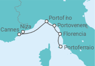 Itinerario del Crucero Sueño de la riviera italiana - Seadream Yacht Club