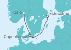 Itinerario del Crucero Dinamarca, Suecia - Seadream Yacht Club