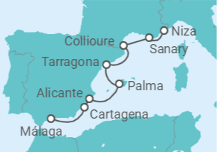 Itinerario del Crucero Explorador del Mediterráneo Occidental - Seadream Yacht Club