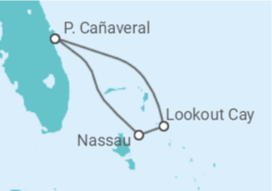 Itinerario del Crucero Bahamas con Lighthouse Point - Disney Cruise Line