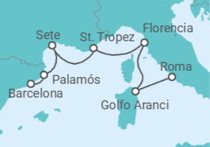 Itinerario del Crucero Plazas y columnatas - Regent Seven Seas