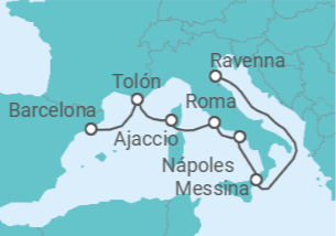 Itinerario del Crucero Francia, Italia - Royal Caribbean