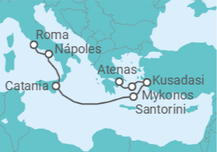 Itinerario del Crucero Islas griegas e Italia - Royal Caribbean