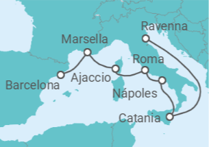 Itinerario del Crucero Italia, Francia - Royal Caribbean