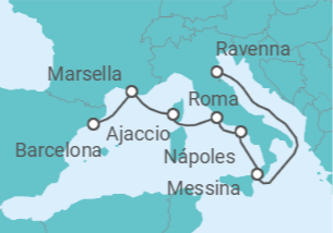 Itinerario del Crucero Italia, Francia - Royal Caribbean