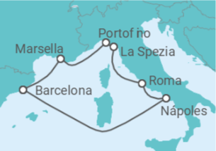 Itinerario del Crucero Francia y la Riviera Italiana - Celebrity Cruises