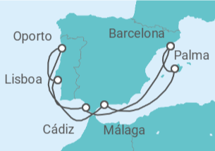 Itinerario del Crucero España, Portugal - Celebrity Cruises