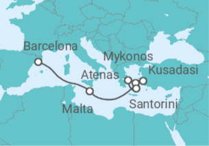 Itinerario del Crucero Islas Griegas y Turquía - Celebrity Cruises
