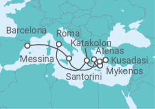 Itinerario del Crucero Islas Griegas, Italia y Turquía - Celebrity Cruises
