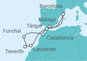 Itinerario del Crucero Islas Canarias, Portugal y Marruecos - Celebrity Cruises