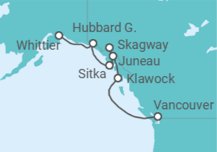 Itinerario del Crucero Alaska - Regent Seven Seas