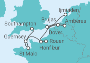 Itinerario del Crucero Paisajes costeros del norte de Europa - Silversea