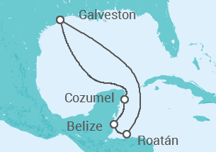 Itinerario del Crucero Belice, México - Carnival Cruise Line