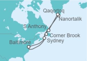 Itinerario del Crucero Canadá - Carnival Cruise Line